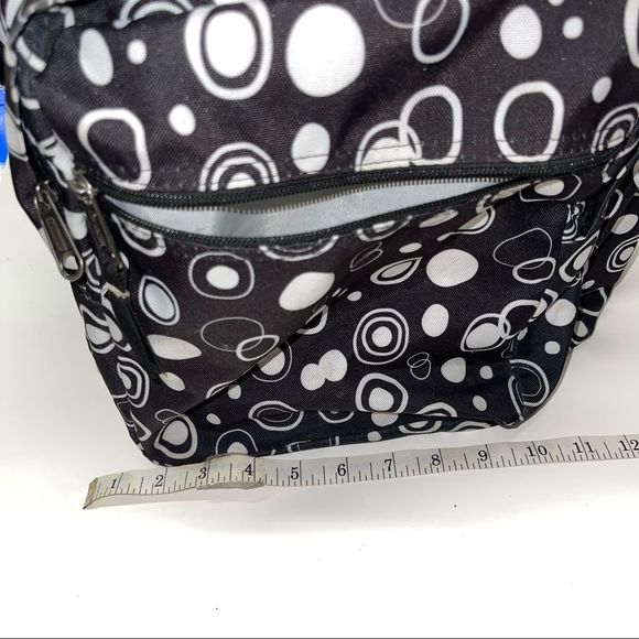 Trans by Jansport Circle/Polka-dot Black and White Backpack - Picture 6 of 12